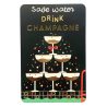 Carte Save water drink champagne