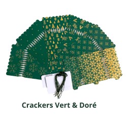 6 Crackers de Noël DIY Vert...